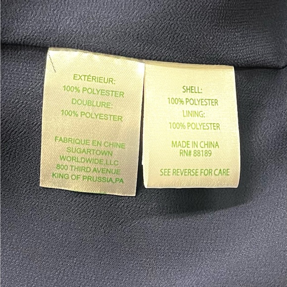 NWT Lilly Pulitzer Navy Kailee Ruffle Shift Mini Dress Career Work Attire LARGE - Picture 10 of 12